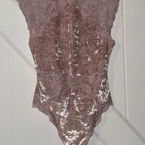 Victoria Secret Lace and Velvet Bodysuit